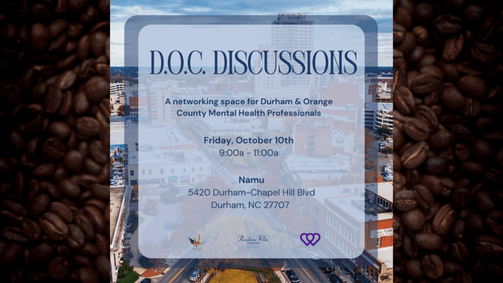 doc discussions mental health networking event durham nc